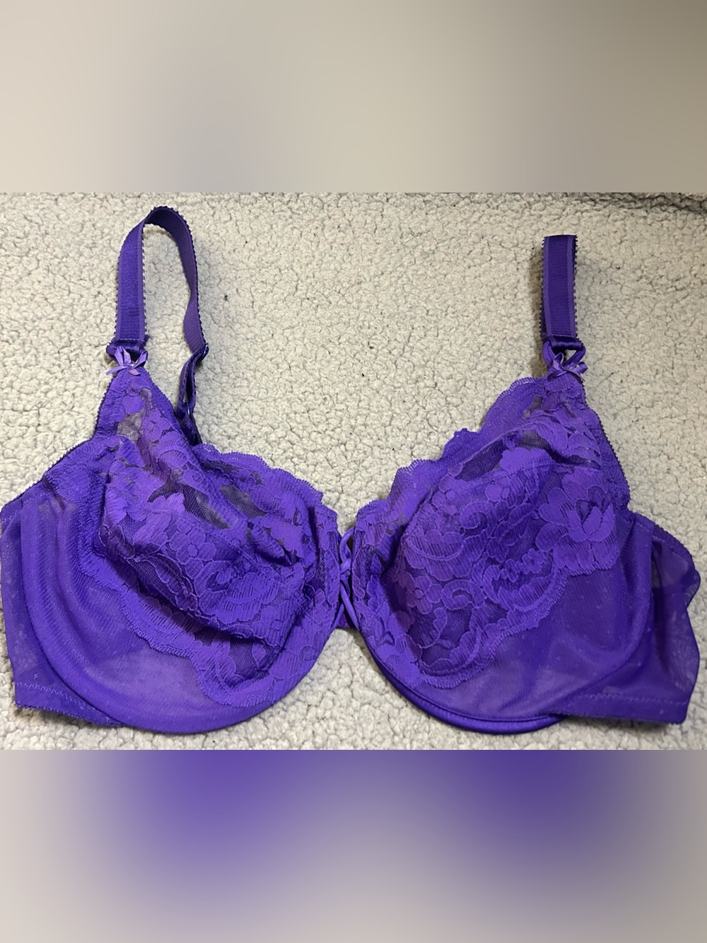 NWT Solange Purple Lace Underwire Bra 40D